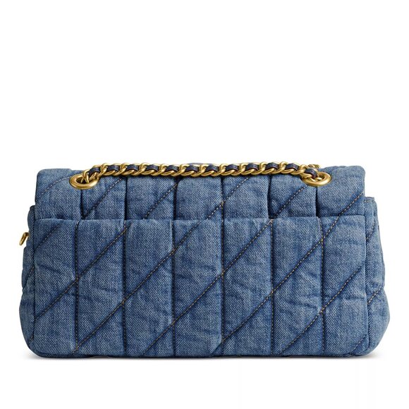 Coach Quilted Tabby 26 Medium Denim Shoulder Bag - Picture 2 of 14